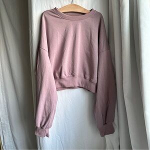 DAZY Women’s Purple Crop Crewneck Sweater Size Small